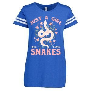 Just A Girl Who Loves Snakes Enza Ladies Jersey Football T-Shirt