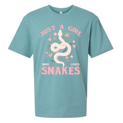 Just A Girl Who Loves Snakes Sueded Cloud Jersey T-Shirt