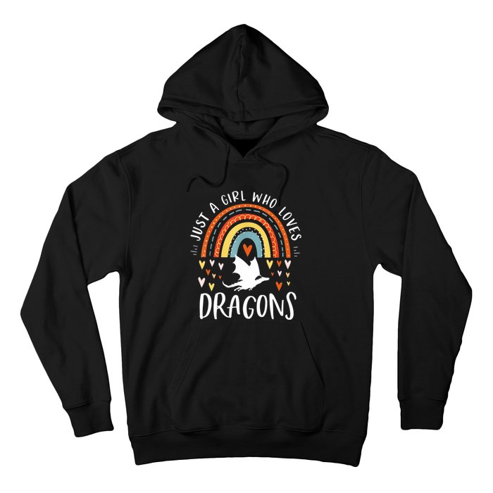 Just A Girl Who Loves Dragons Rainbow Gifts For Dragon Lover Hoodie