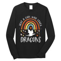 Just A Girl Who Loves Dragons Rainbow Gifts For Dragon Lover Long Sleeve Shirt