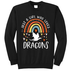 Just A Girl Who Loves Dragons Rainbow Gifts For Dragon Lover Sweatshirt