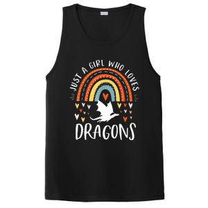 Just A Girl Who Loves Dragons Rainbow Gifts For Dragon Lover PosiCharge Competitor Tank