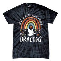 Just A Girl Who Loves Dragons Rainbow Gifts For Dragon Lover Tie-Dye T-Shirt