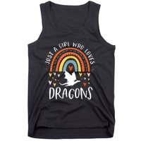 Just A Girl Who Loves Dragons Rainbow Gifts For Dragon Lover Tank Top