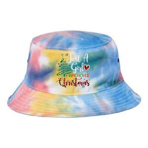 Just A Girl Who Loves Christmas Festive Tie Dye Newport Bucket Hat