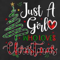 Just A Girl Who Loves Christmas Festive 7 Panel Mesh Trucker Snapback Hat