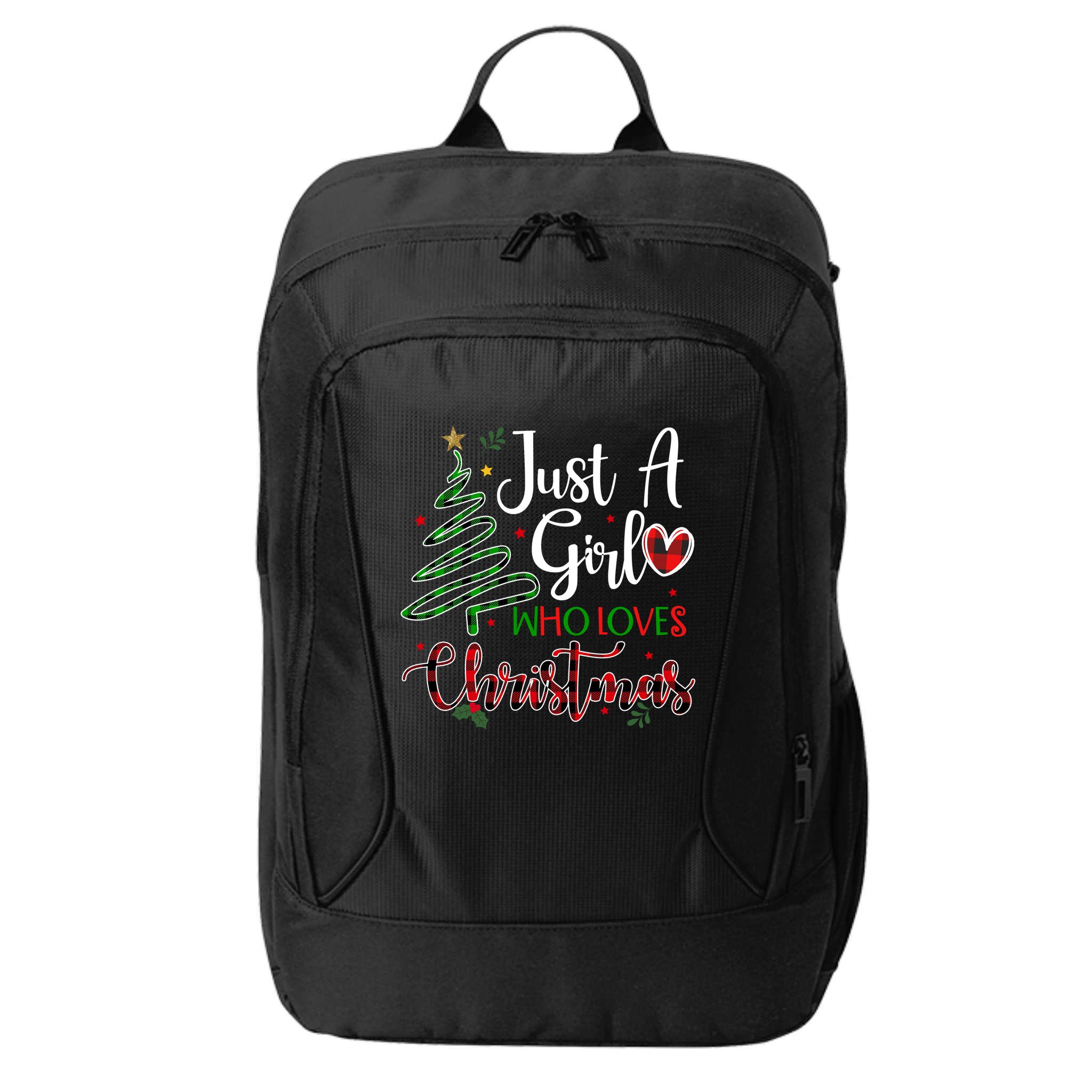 Just A Girl Who Loves Christmas Festive City Backpack