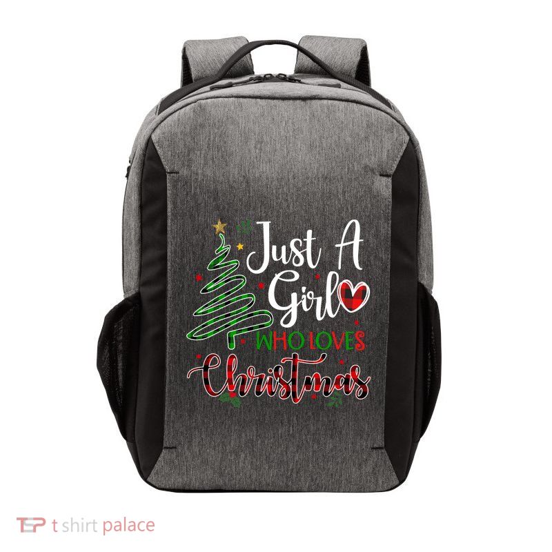 Just A Girl Who Loves Christmas Festive Vector Backpack