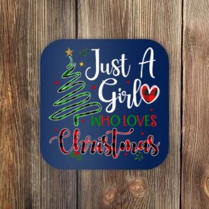 Just A Girl Who Loves Christmas Festive Coaster