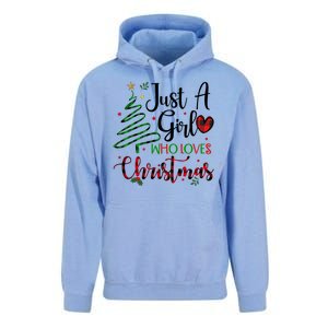 Just A Girl Who Loves Christmas Festive Unisex Surf Hoodie