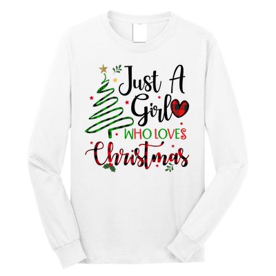 Just A Girl Who Loves Christmas Festive Long Sleeve Shirt