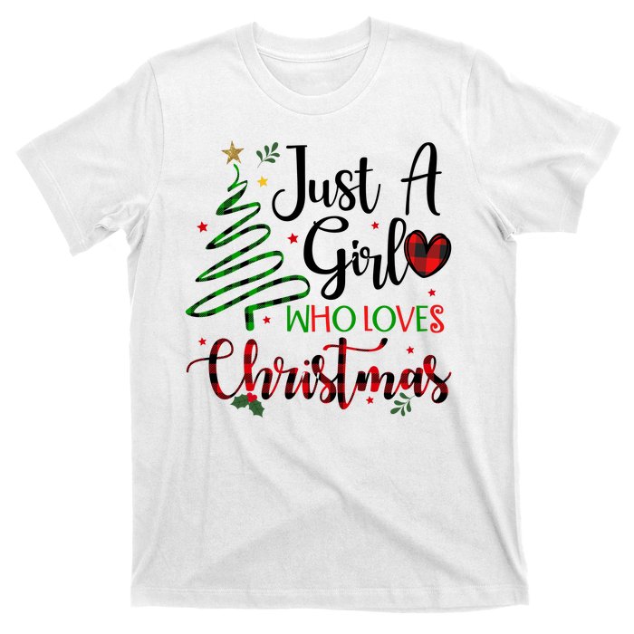 Just A Girl Who Loves Christmas Festive T-Shirt