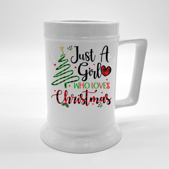 Just A Girl Who Loves Christmas Festive Beer Stein