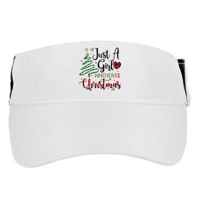 Just A Girl Who Loves Christmas Festive Adult Drive Performance Visor