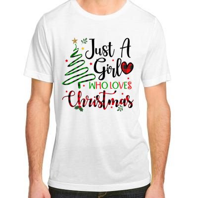 Just A Girl Who Loves Christmas Festive Adult ChromaSoft Performance T-Shirt