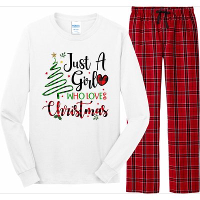 Just A Girl Who Loves Christmas Festive Long Sleeve Pajama Set