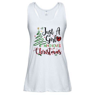 Just A Girl Who Loves Christmas Festive Ladies Essential Flowy Tank