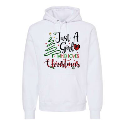 Just A Girl Who Loves Christmas Festive Premium Hoodie