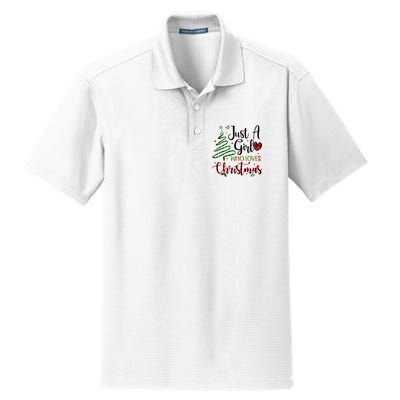 Just A Girl Who Loves Christmas Festive Dry Zone Grid Polo