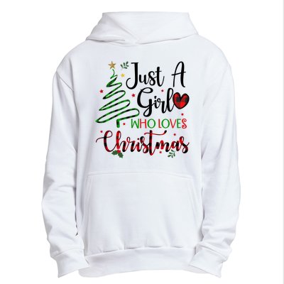 Just A Girl Who Loves Christmas Festive Urban Pullover Hoodie