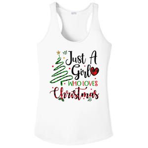 Just A Girl Who Loves Christmas Festive Ladies PosiCharge Competitor Racerback Tank