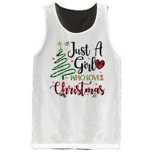 Just A Girl Who Loves Christmas Festive Mesh Reversible Basketball Jersey Tank