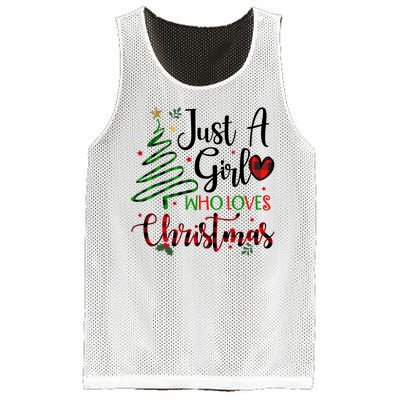 Just A Girl Who Loves Christmas Festive Mesh Reversible Basketball Jersey Tank