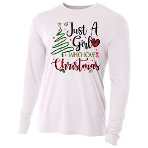 Just A Girl Who Loves Christmas Festive Cooling Performance Long Sleeve Crew