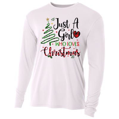 Just A Girl Who Loves Christmas Festive Cooling Performance Long Sleeve Crew