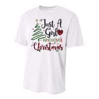 Just A Girl Who Loves Christmas Festive Performance Sprint T-Shirt