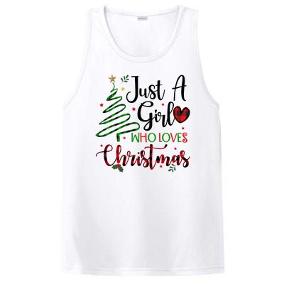 Just A Girl Who Loves Christmas Festive PosiCharge Competitor Tank