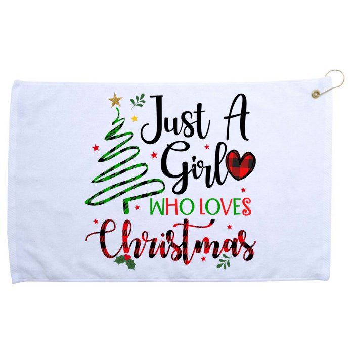 Just A Girl Who Loves Christmas Festive Grommeted Golf Towel