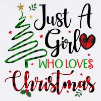 Just A Girl Who Loves Christmas Festive Kids Sweatshirt