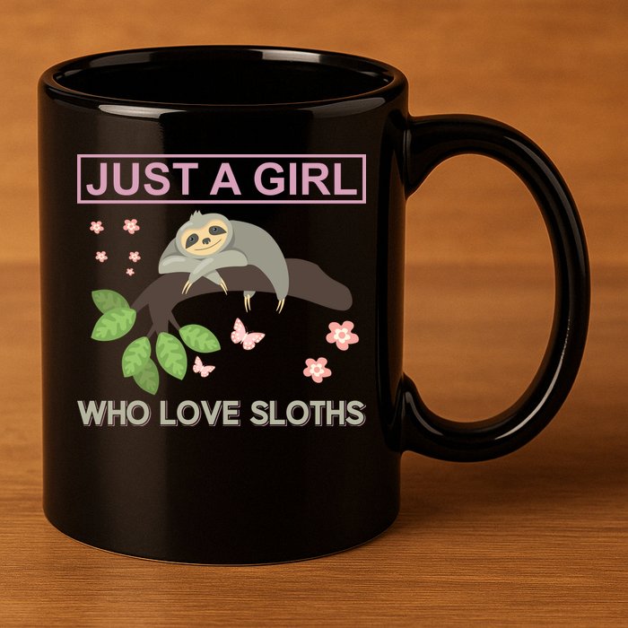 Just A Girl Who Loves Sloths 11oz C Handle Ceramic Mug