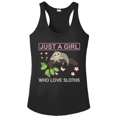 Just A Girl Who Loves Sloths Ladies PosiCharge Competitor Racerback Tank