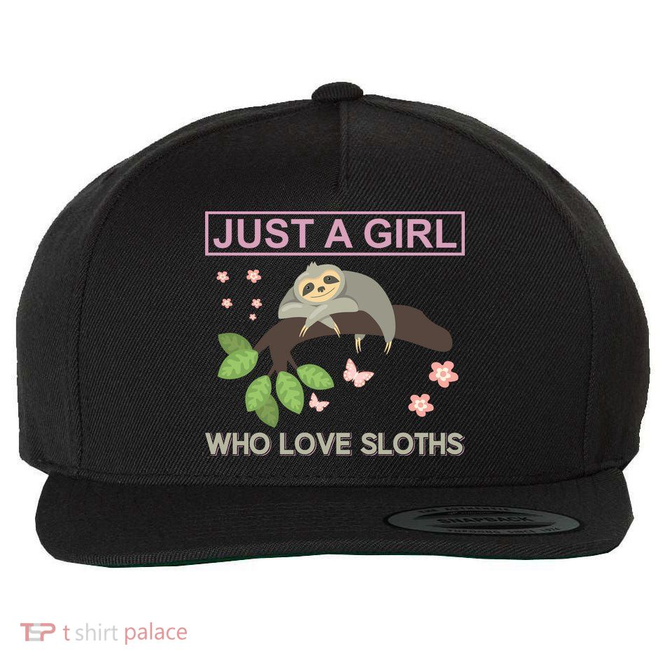 Just A Girl Who Loves Sloths Wool Snapback Cap