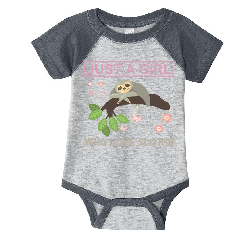 Just A Girl Who Loves Sloths Infant Baby Jersey Bodysuit