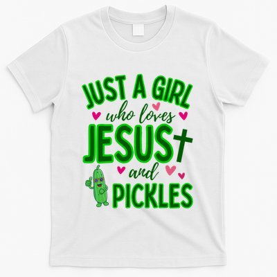 Just A Girl Who Loves Jesus And Pickles T-Shirt