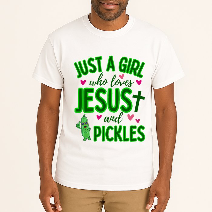Just A Girl Who Loves Jesus And Pickles Tall T-Shirt