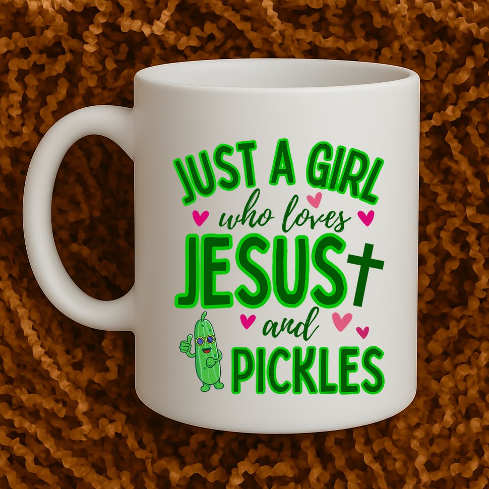 Just A Girl Who Loves Jesus And Pickles Mug