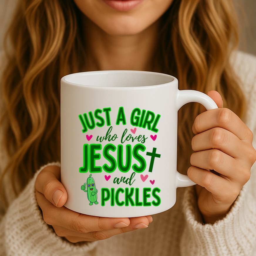 Just A Girl Who Loves Jesus And Pickles Mug