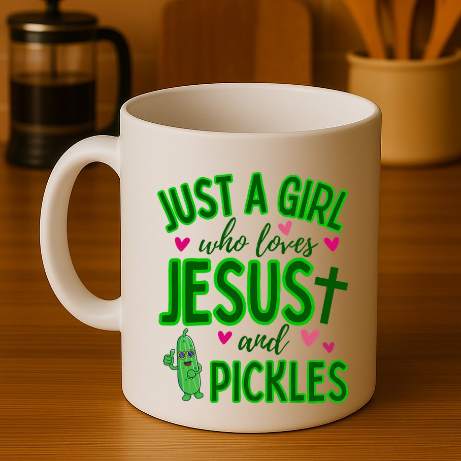 Just A Girl Who Loves Jesus And Pickles Mug