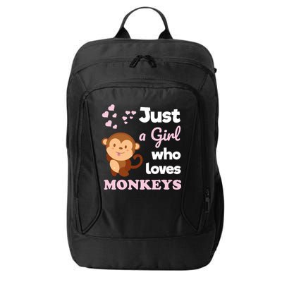 Just A Girl Who Loves Monkeys Girls Monkey City Backpack