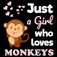Just A Girl Who Loves Monkeys Girls Monkey Impact Tech Backpack