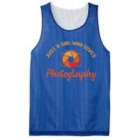 Just A Girl Who Loves Photography Cute Gift Photographer Gift Mesh Reversible Basketball Jersey Tank