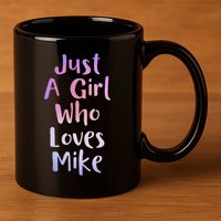 Just A Girl Who Loves Monkeys Cute Monkey Lover 11oz C Handle Ceramic Mug