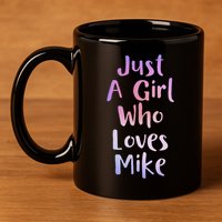 Just A Girl Who Loves Monkeys Cute Monkey Lover 11oz C Handle Ceramic Mug