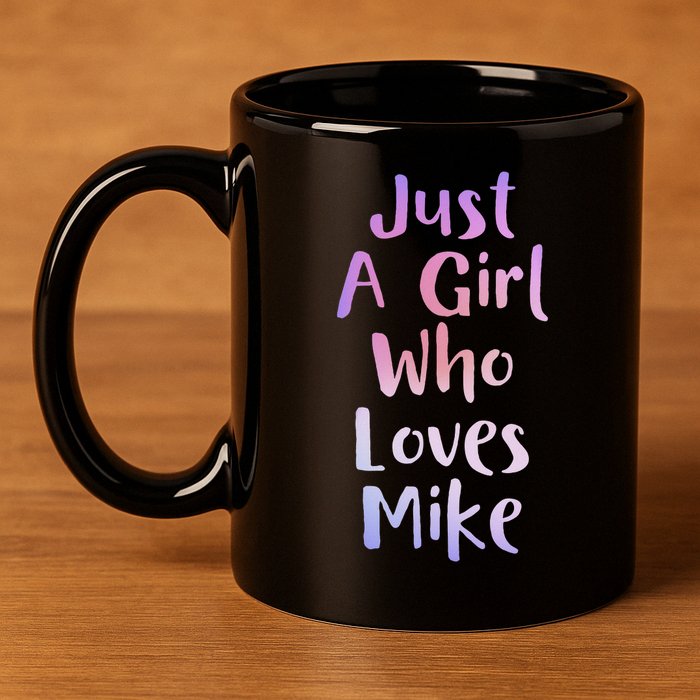 Just A Girl Who Loves Monkeys Cute Monkey Lover 11oz C Handle Ceramic Mug