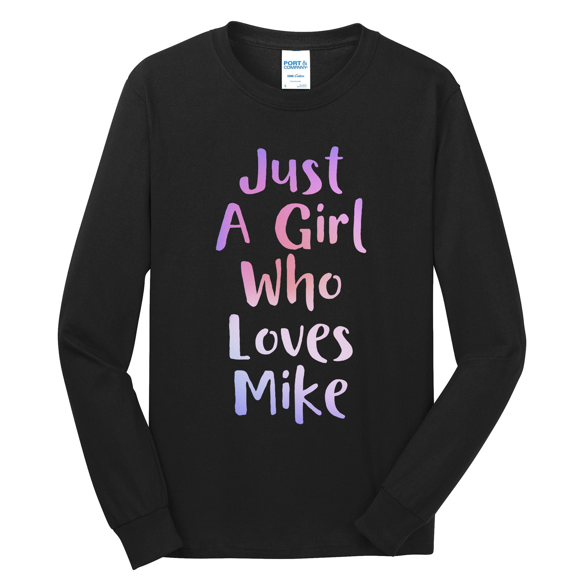 Just A Girl Who Loves Monkeys Cute Monkey Lover Tall Long Sleeve T-Shirt