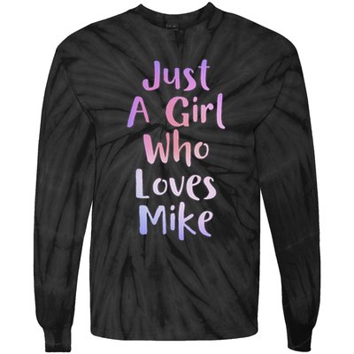 Just A Girl Who Loves Monkeys Cute Monkey Lover Tie-Dye Long Sleeve Shirt